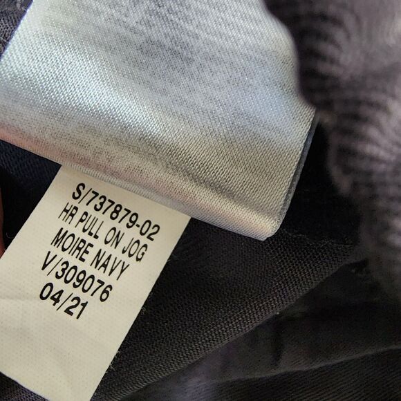 Old Navy Jogger Pants Womens Large High Waisted Twill Pull On Moire Navy Blue - Picture 9 of 9